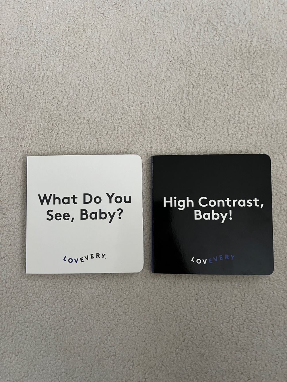 Lovevery high contrast baby books